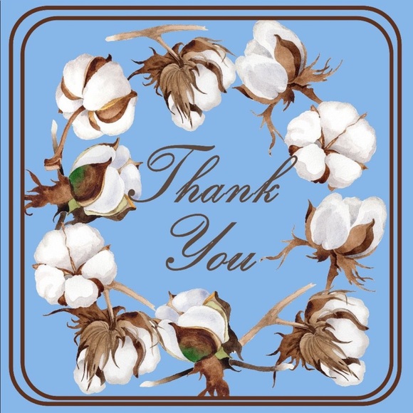 100 (2x2 Inch) Square Stickers, Cotton High Gloss, Thank You - Picture 2 of 2